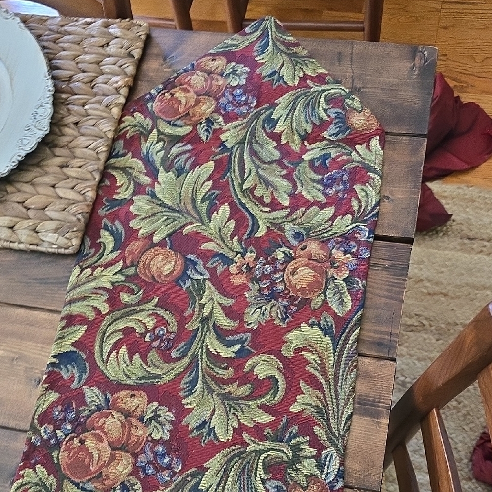 Floral Tapestry Table Runner Approx 68 ×13